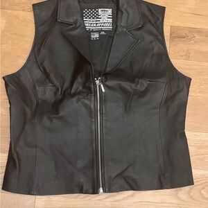 Dream Apparel biker Women's Black Leather Vest